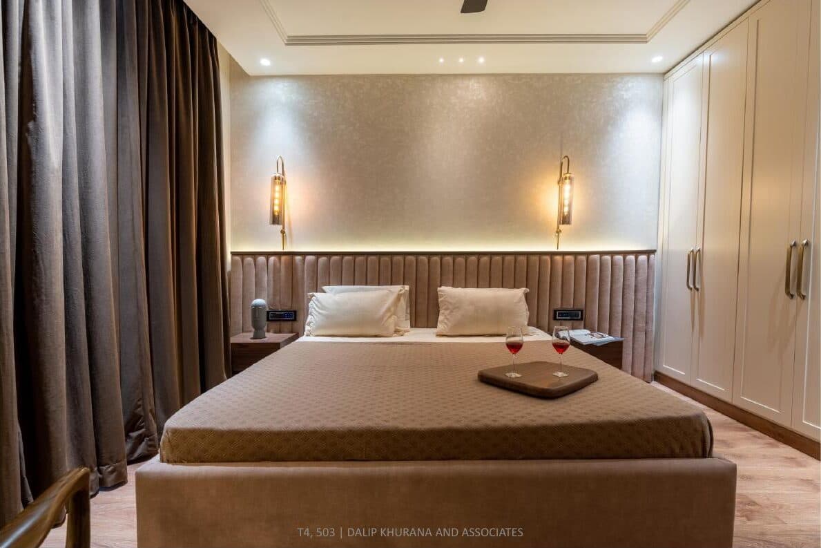 Master bedroom of the penthouse