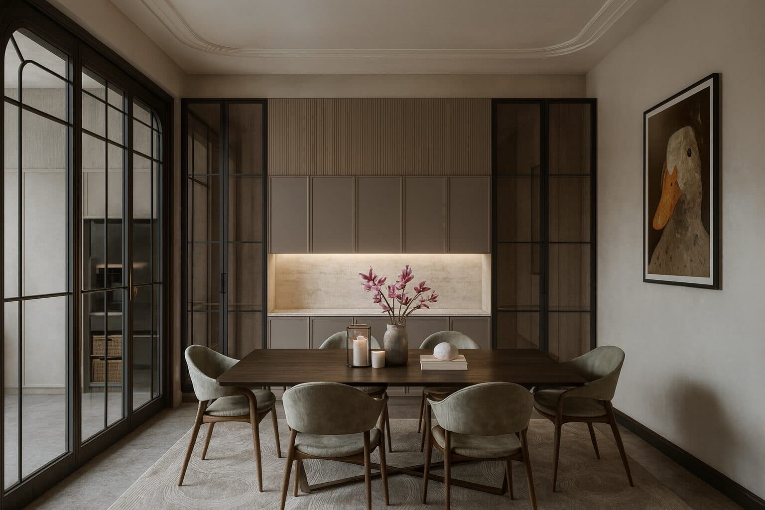 Render of the dining room