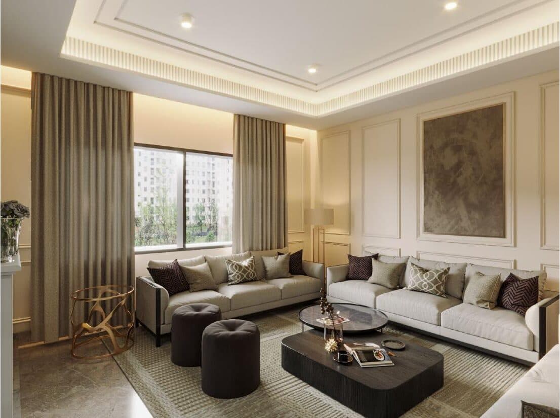 Formal living room of the house at 790/8