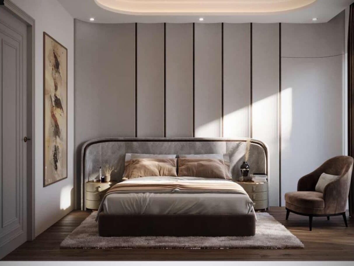 A bedroom in Shahbad House